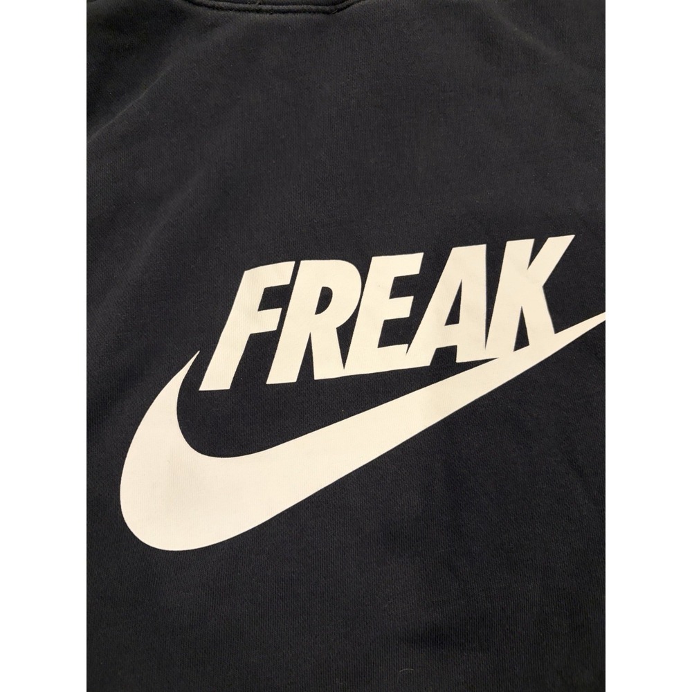 Nike Freak Logo Graphic Fleece Pullover Hoodie Mens XLT Black Big & Tall Pocket - Picture 3 of 9